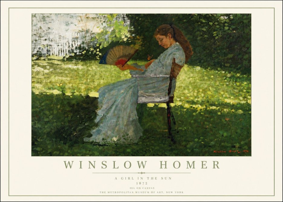 Winslow Homer A Girl in the Sun No5 - Plakát