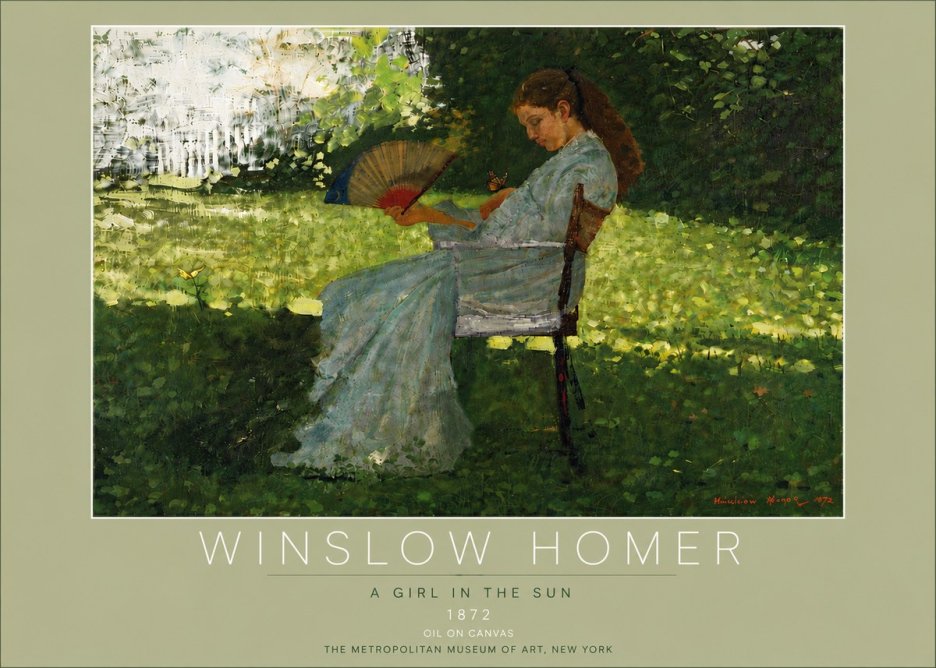Winslow Homer A Girl in the Sun No6 - Plakát