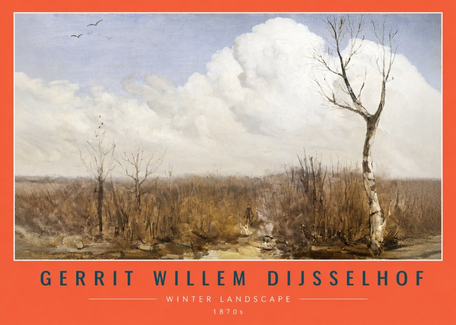 Gerrit Willem Dijsselhof Winter Landscape No6 - Plakát