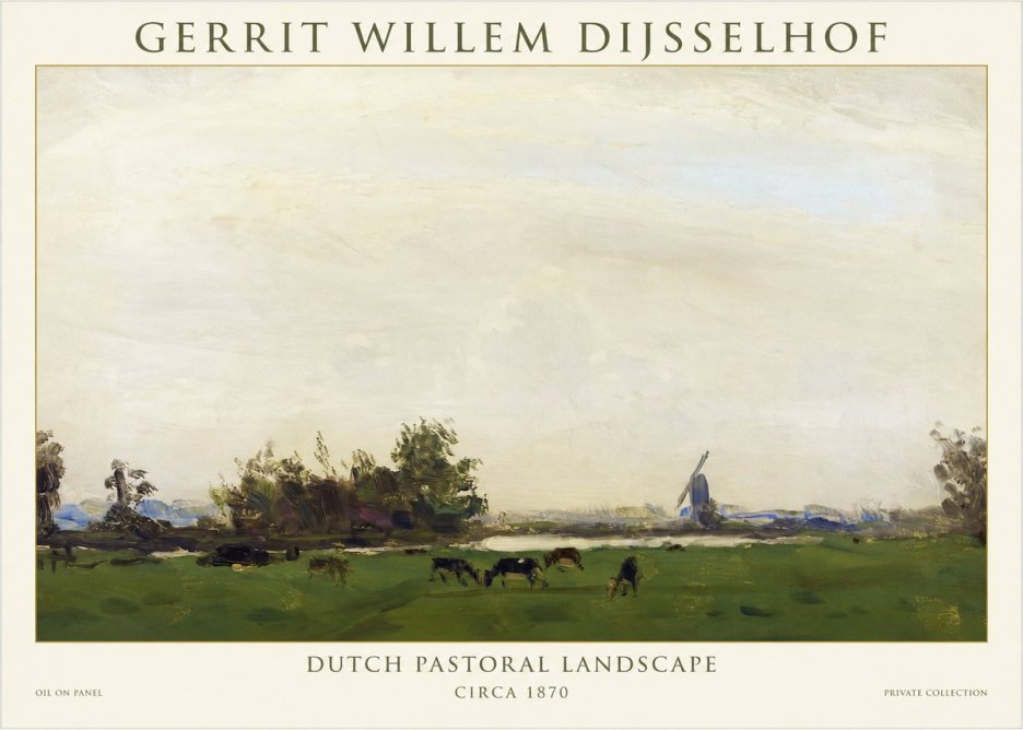 Gerrit Willem Dijsselhof Dutch Pastoral Landscape No1 - Plakát