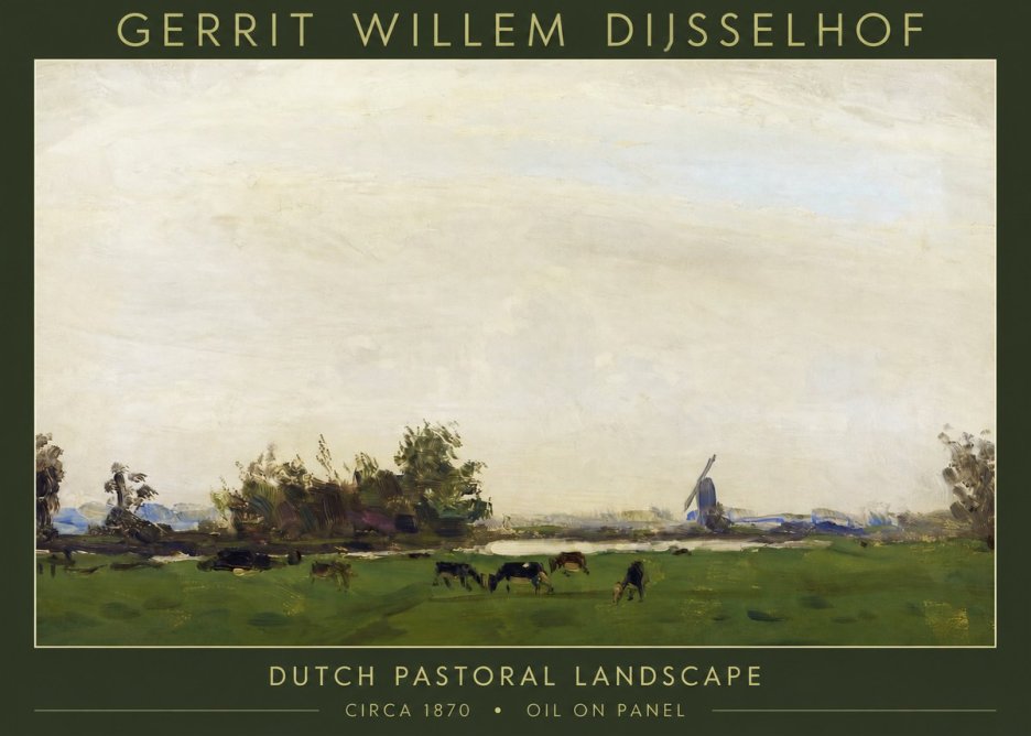 Gerrit Willem Dijsselhof Dutch Pastoral Landscape No2 - Plakát