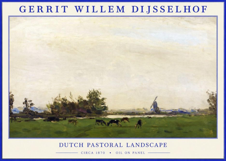 Gerrit Willem Dijsselhof Dutch Pastoral Landscape No3 - Plakát
