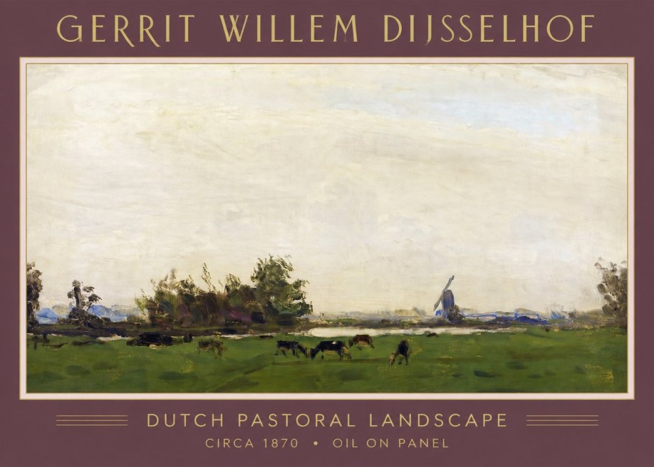 Gerrit Willem Dijsselhof Dutch Pastoral Landscape No4 - Plakát