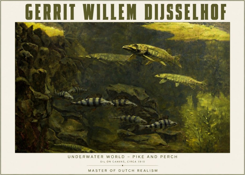 Gerrit Willem Dijsselhof Underwater Life No5 - Plakát