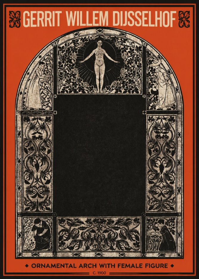 Gerrit Willem Dijsselhof Ornamental Composition - Design for a Printed Panel No3 - Plakát