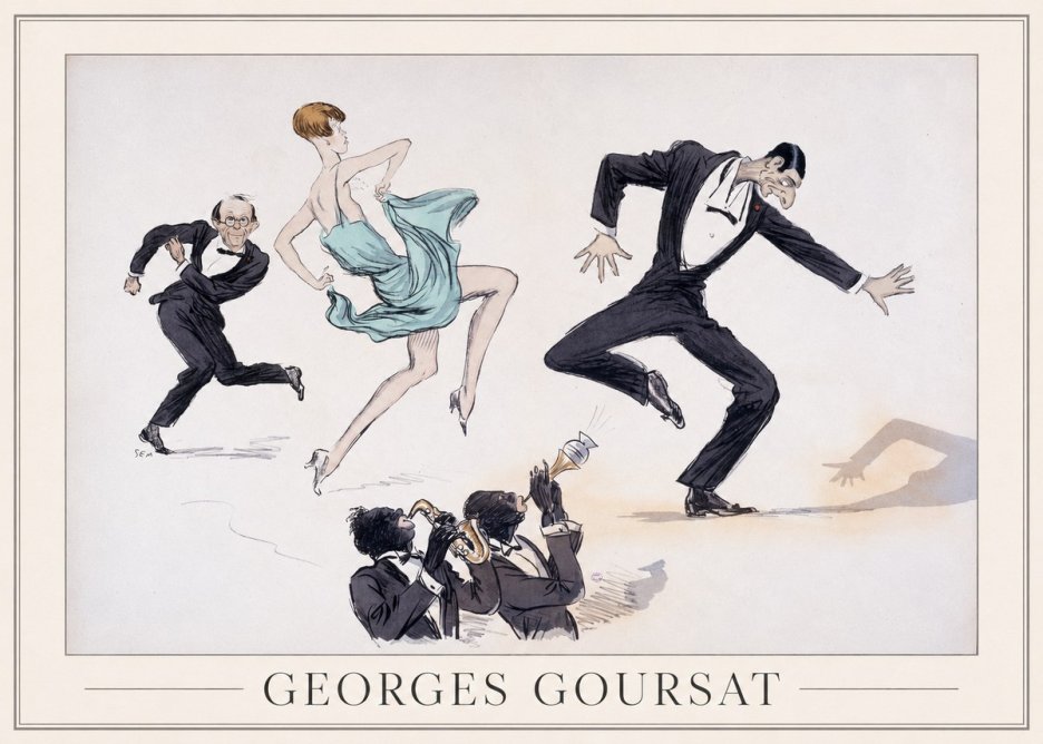 Georges Goursat Jazz Age Revelry No1 - Plakát