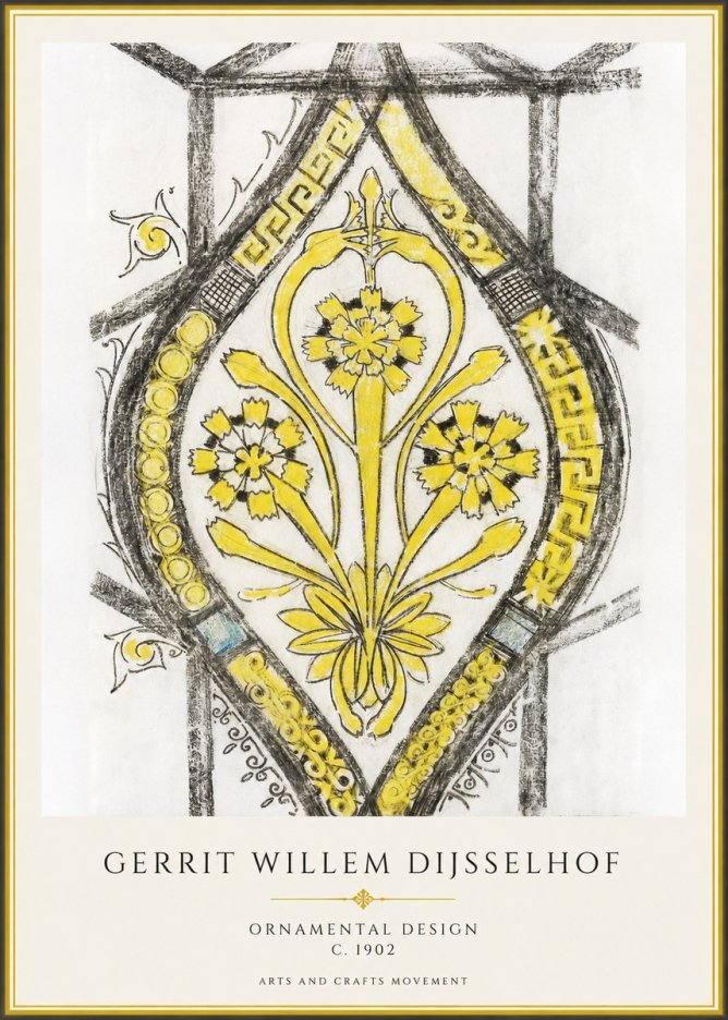 Gerrit Willem Dijsselhof Ornamental Design No1 - Plakát