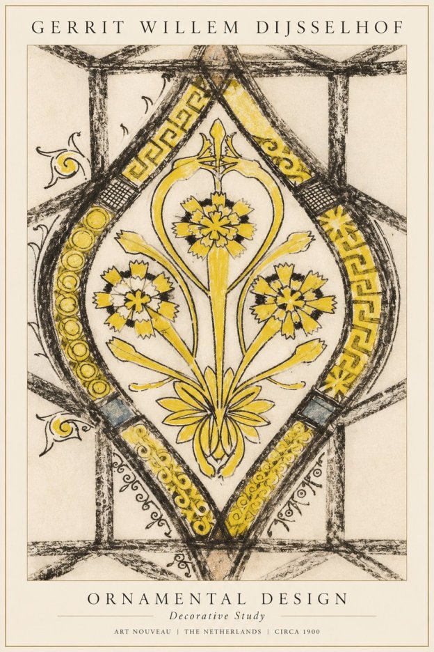 Gerrit Willem Dijsselhof Ornamental Design No5 - Plakát