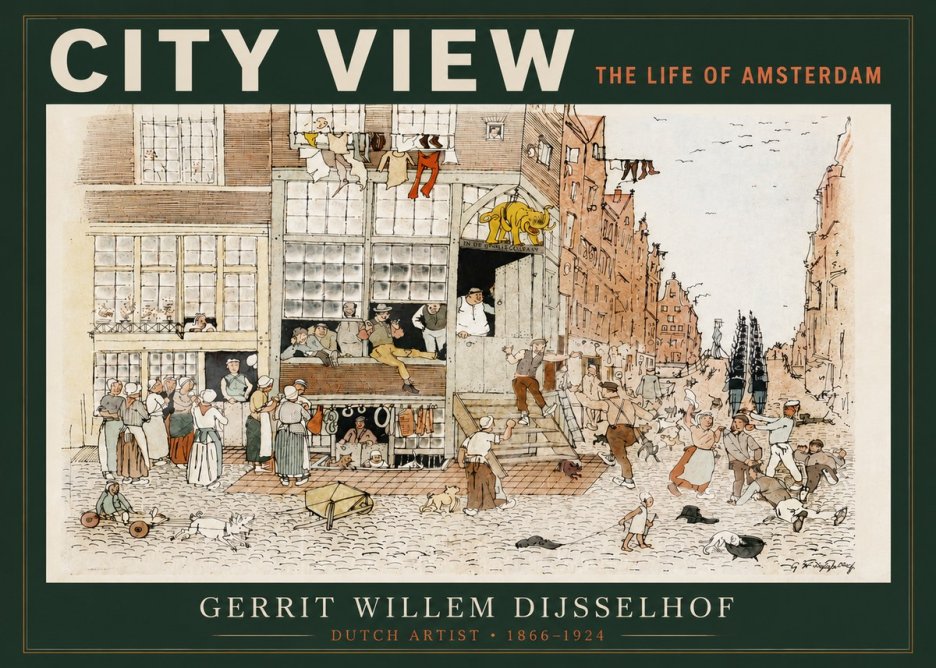 Gerrit Willem Dijsselhof Street Scene in Amsterdam No4 - Plakát