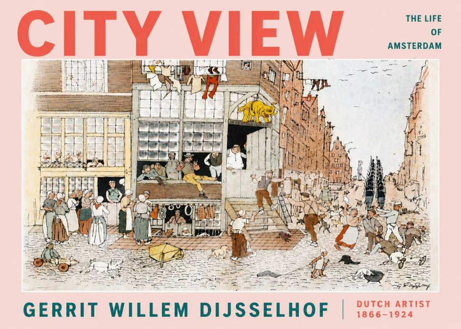 Gerrit Willem Dijsselhof Street Scene in Amsterdam No5 - Plakát