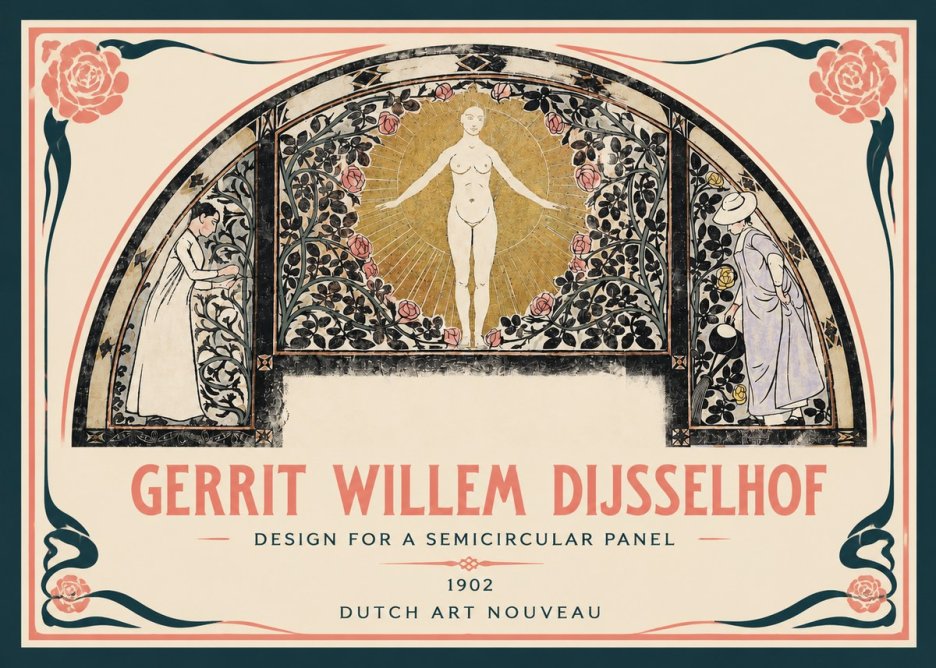 Gerrit Willem Dijsselhof Nature's Awakening No4 - Plakát