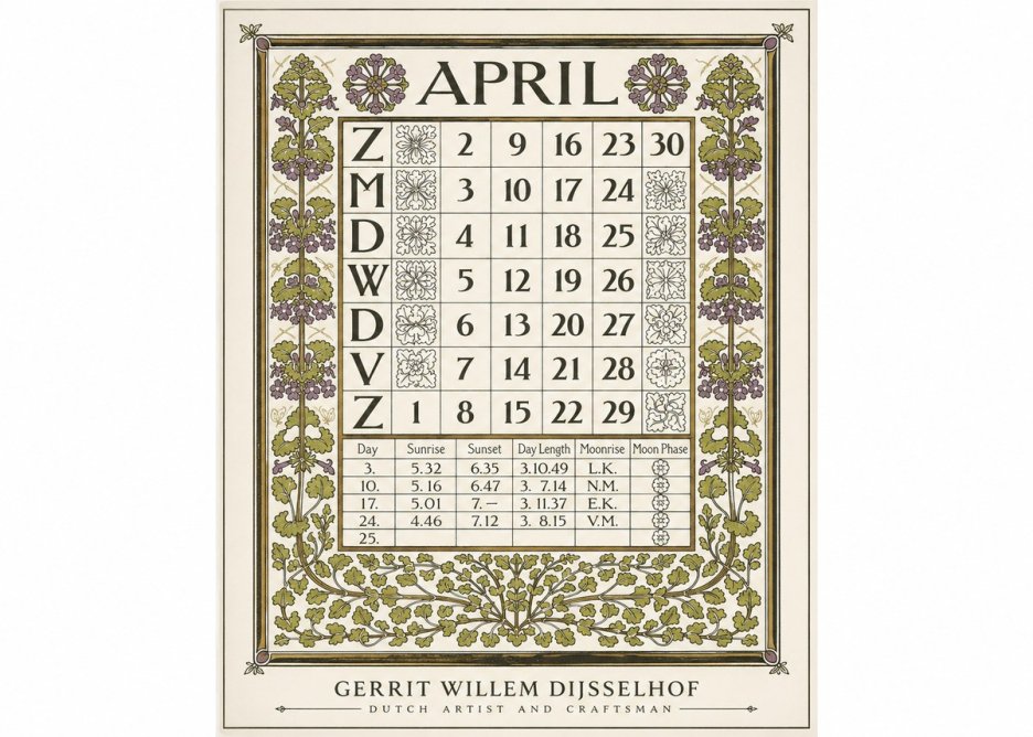 Gerrit Willem Dijsselhof April No1 - Plakát
