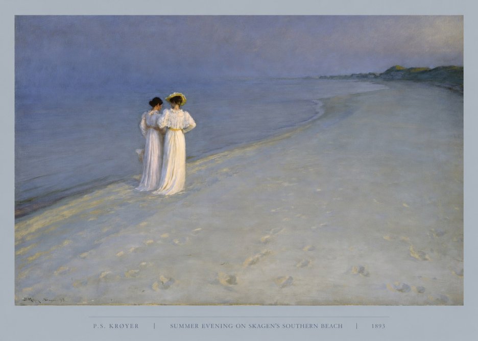 P.S. Krøyer Summer Evening on Skagen's Southern Beach No5 - Plakát