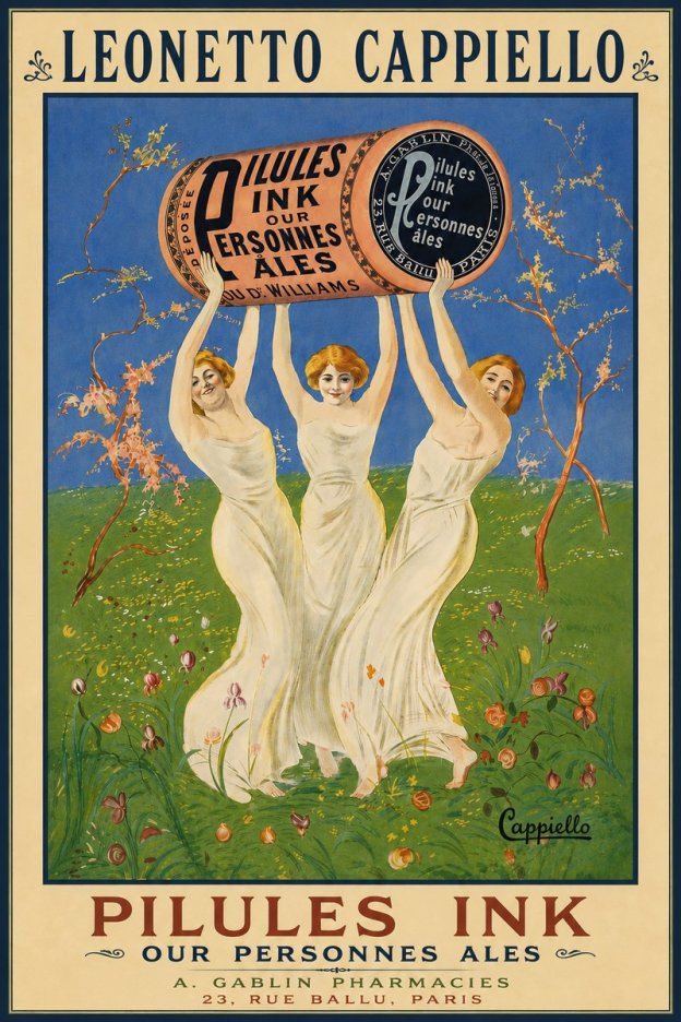 Leonetto Cappiello Pilules Ink Our Personnes Ales No5 - Plakát