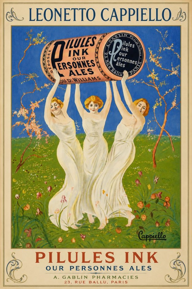 Leonetto Cappiello Pilules Ink Our Personnes Ales No6 - Plakát