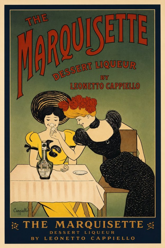 Leonetto Cappiello The Marquisette Dessert Liqueur No3 - Plakát