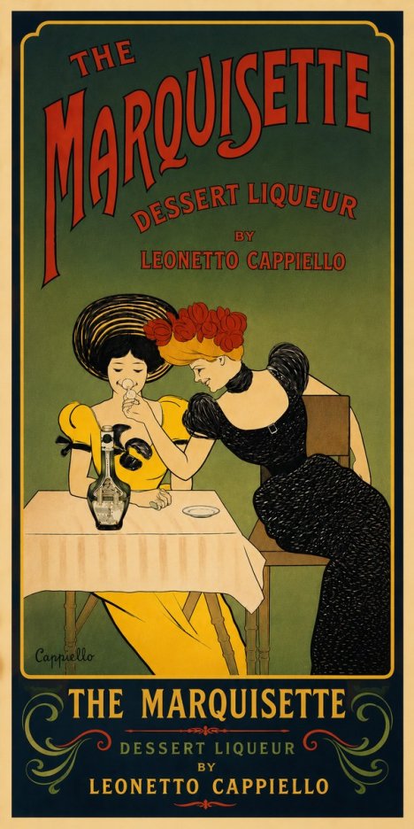Leonetto Cappiello The Marquisette Dessert Liqueur No5 - Plakát