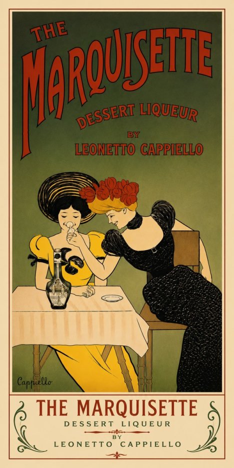 Leonetto Cappiello The Marquisette Dessert Liqueur No6 - Plakát