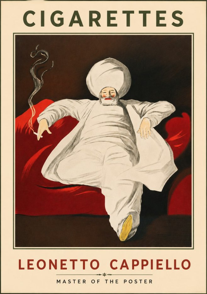 Leonetto Cappiello Cigarettes No2 - Plakát