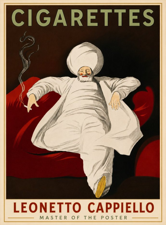 Leonetto Cappiello Cigarettes No6 - Plakát