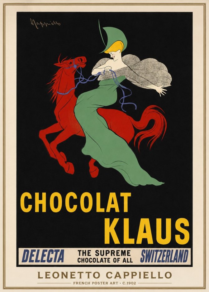 Leonetto Cappiello Chocolat Klaus No1 - Plakát