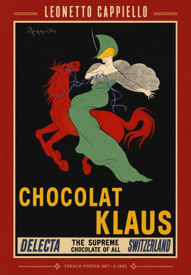 Leonetto Cappiello Chocolat Klaus No2 - Plakát