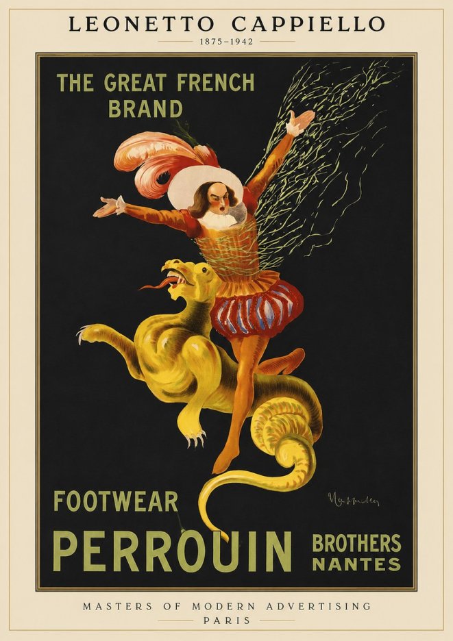 Leonetto Cappiello Footwear Perrouin No1 - Plakát