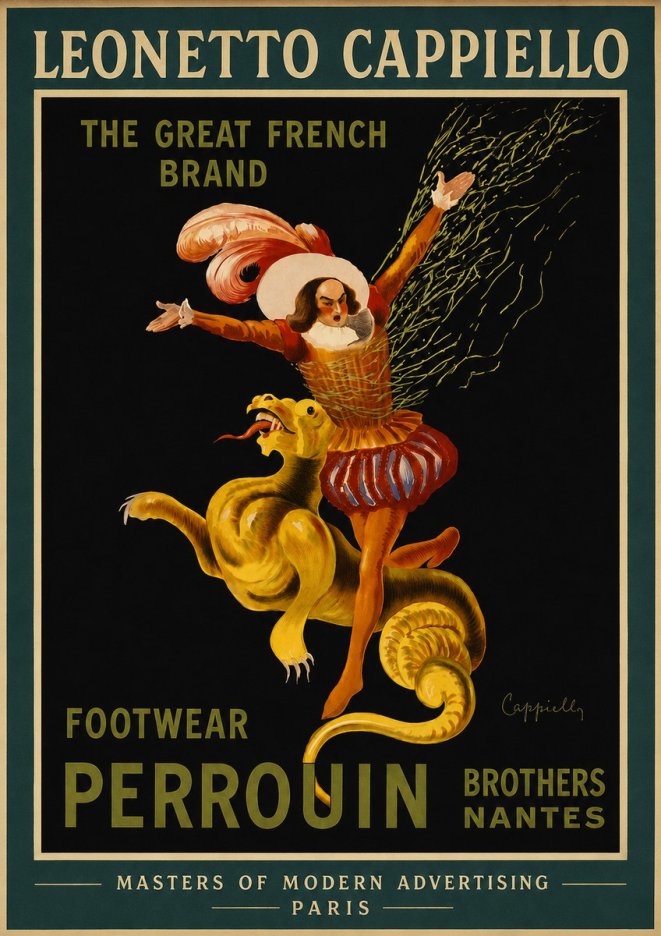 Leonetto Cappiello Footwear Perrouin No4 - Plakát