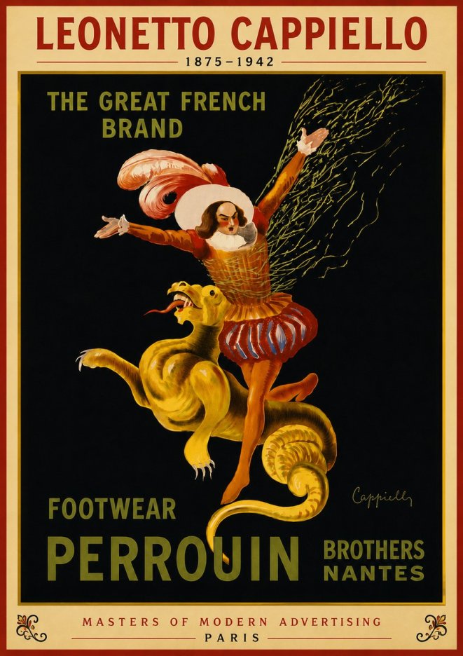 Leonetto Cappiello Footwear Perrouin No6 - Plakát