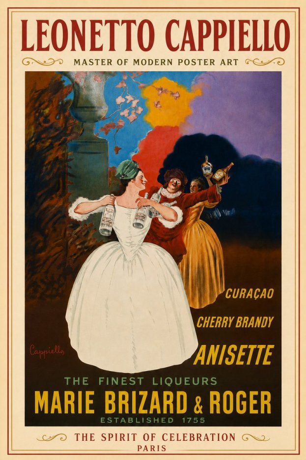 Leonetto Cappiello Marie Brizard & Roger - the Finest Liqueurs No5 - Plakát