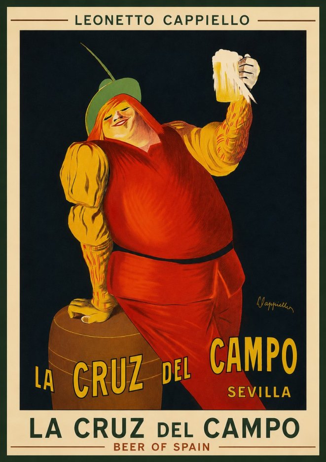 Leonetto Cappiello La Cruz Del Campo No3 - Plakát