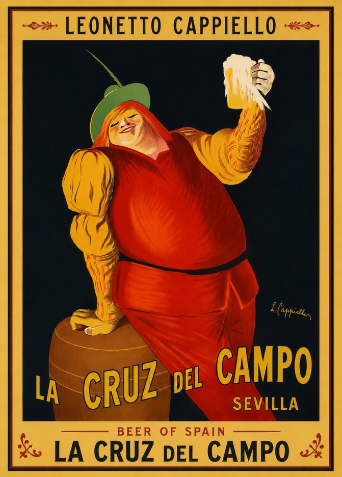 Leonetto Cappiello La Cruz Del Campo No6 - Plakát