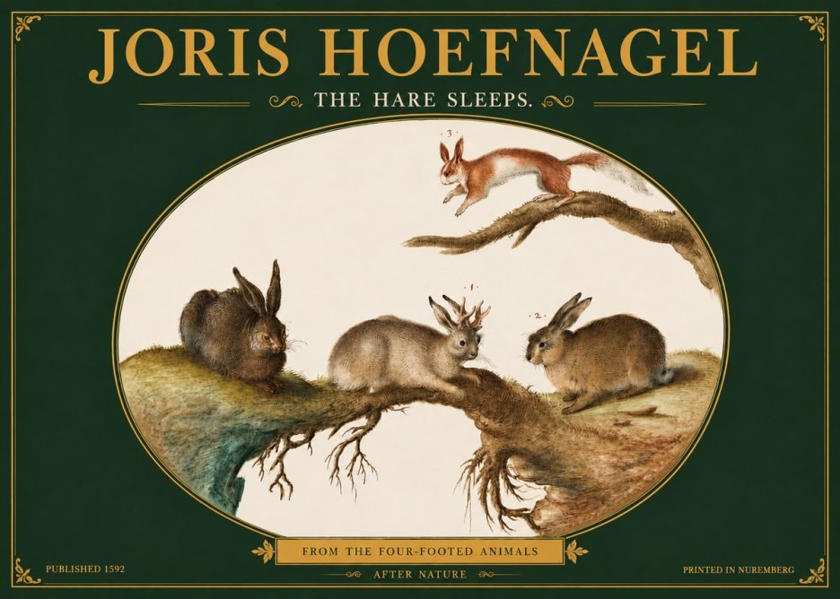 Joris Hoefnagel Lepvs Dormit No4 - Plakát