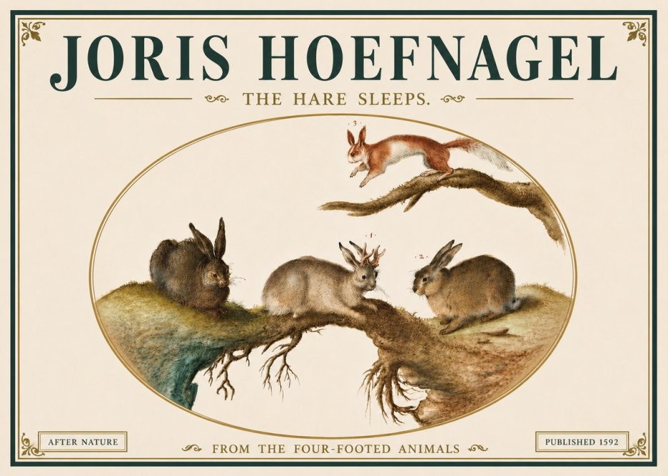 Joris Hoefnagel Lepvs Dormit No6 - Plakát