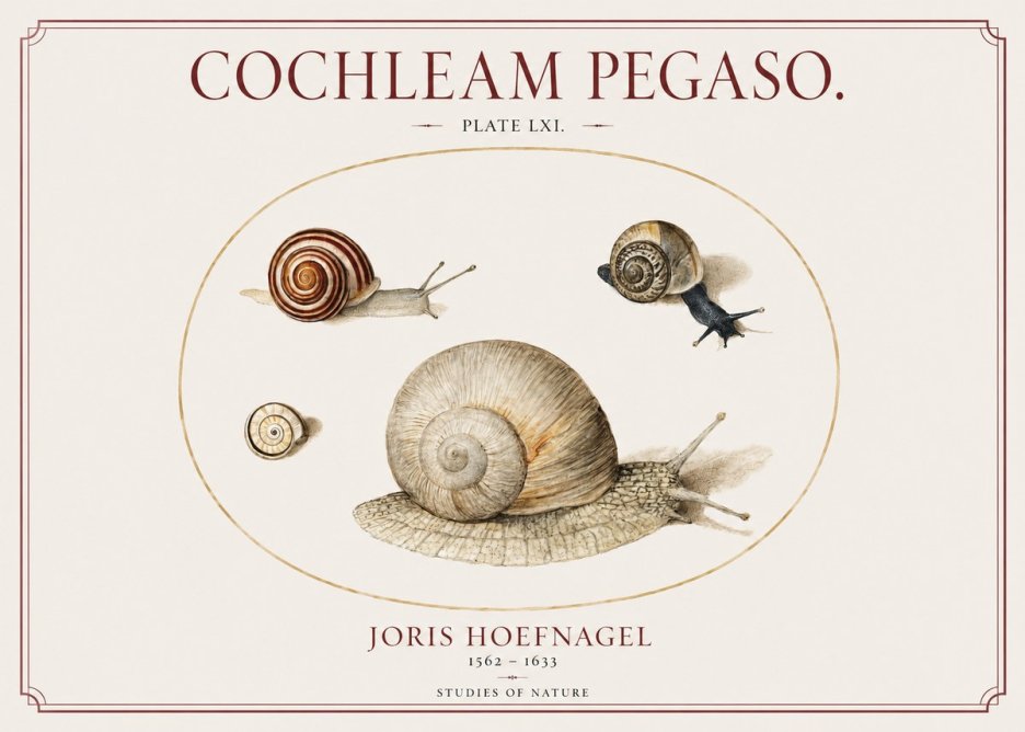 Joris Hoefnagel The Four Snails No2 - Plakát