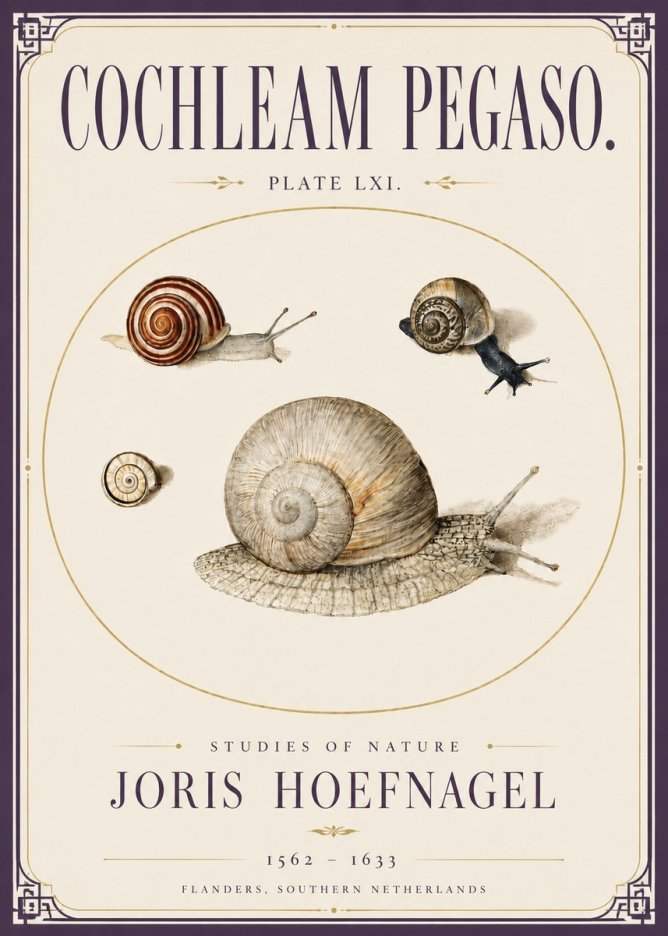 Joris Hoefnagel The Four Snails No5 - Plakát