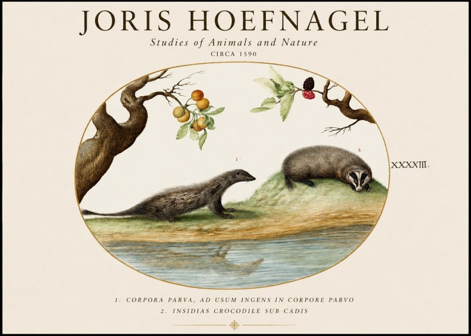 Joris Hoefnagel Studies of Animals and Nature Xxxxiii No1 - Plakát