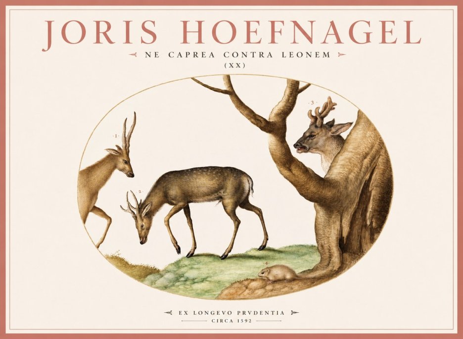 Joris Hoefnagel Do Not Rush Against the Lion. No3 - Plakát