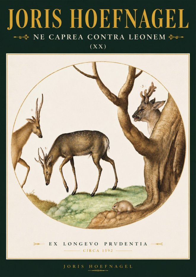 Joris Hoefnagel Do Not Rush Against the Lion. No4 - Plakát