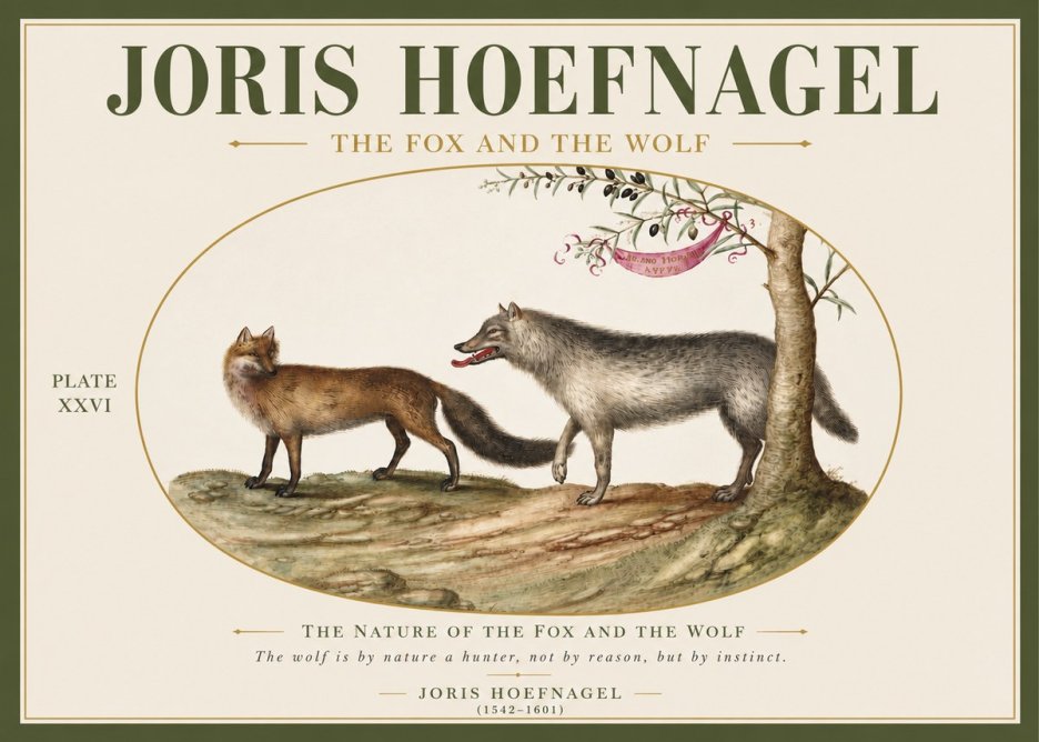 Joris Hoefnagel The Fox and the Wolf No3 - Plakát