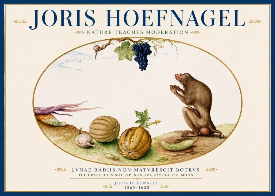 Joris Hoefnagel Nature Teaches Moderation No5 - Plakát