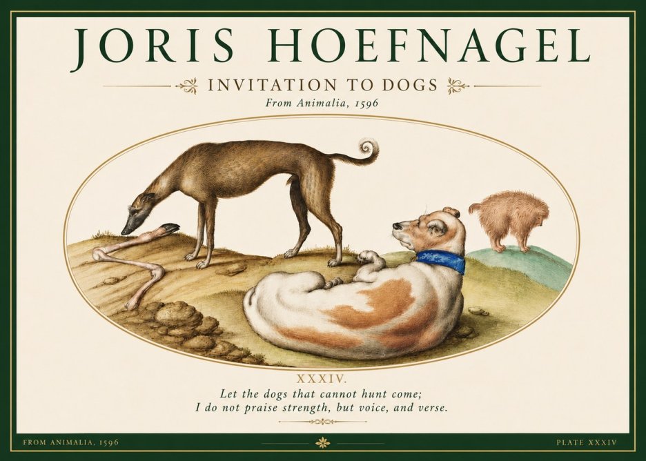 Joris Hoefnagel Invitation to Dogs No3 - Plakát