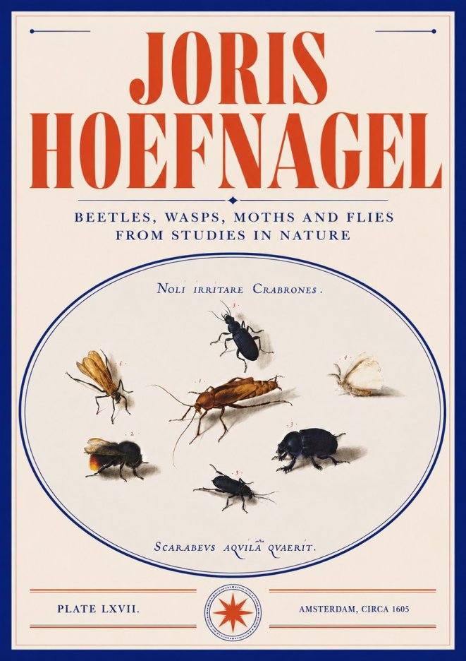 Joris Hoefnagel Scarabeus Aqvilä Qvaerit. No5 - Plakát