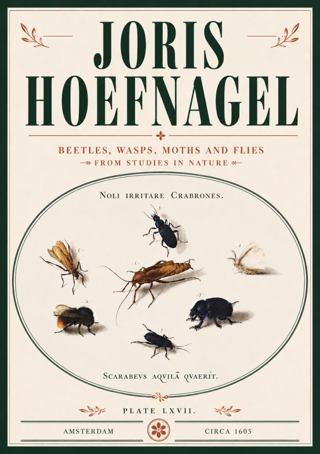 Joris Hoefnagel Scarabeus Aqvilä Qvaerit. No6 - Plakát