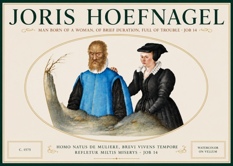 Joris Hoefnagel Homo Natus De Muliere, Brevi Vivens Tempore Refletur Miltis Miserys · Job 14 No5 - Plakát