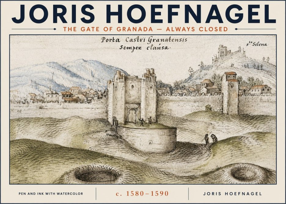 Joris Hoefnagel The Gate of Granada - Always Closed No4 - Plakát
