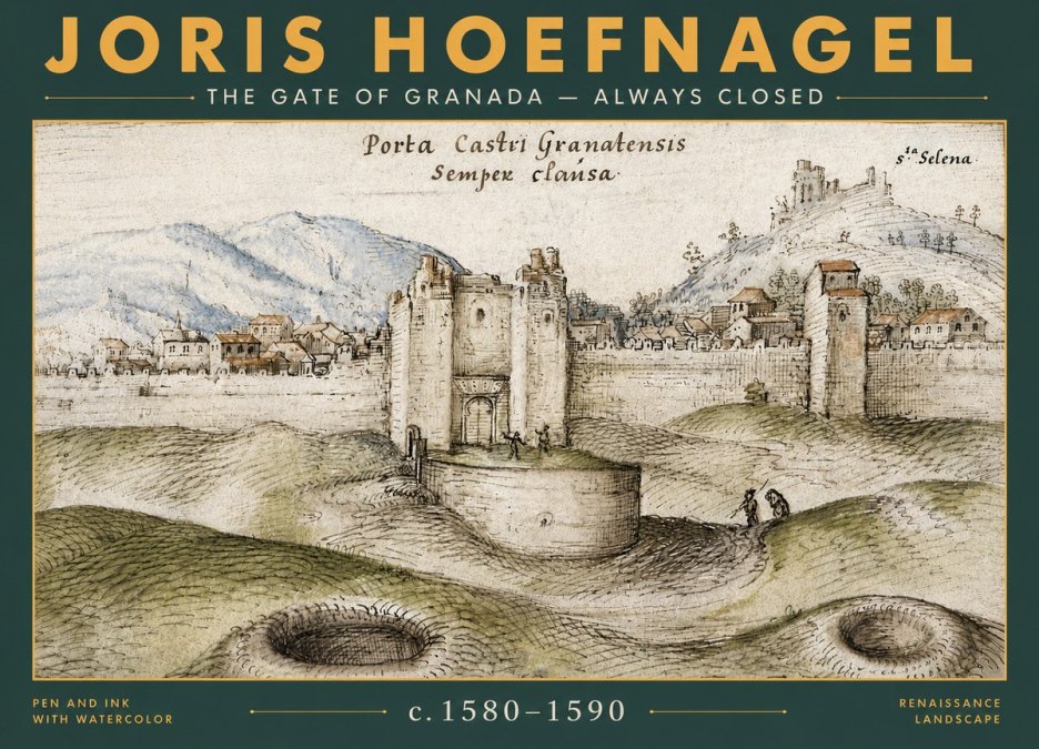 Joris Hoefnagel The Gate of Granada - Always Closed No5 - Plakát