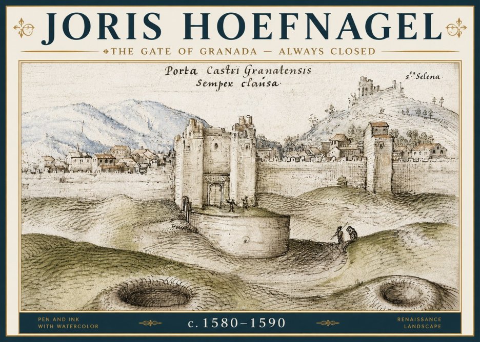 Joris Hoefnagel The Gate of Granada - Always Closed No6 - Plakát