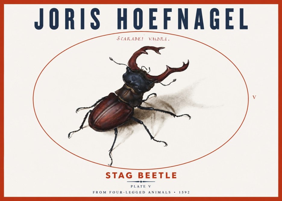 Joris Hoefnagel Stag Beetle No3 - Plakát