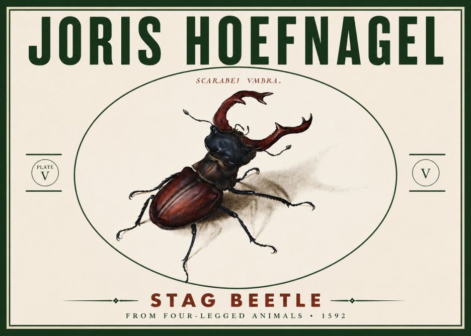 Joris Hoefnagel Stag Beetle No6 - Plakát